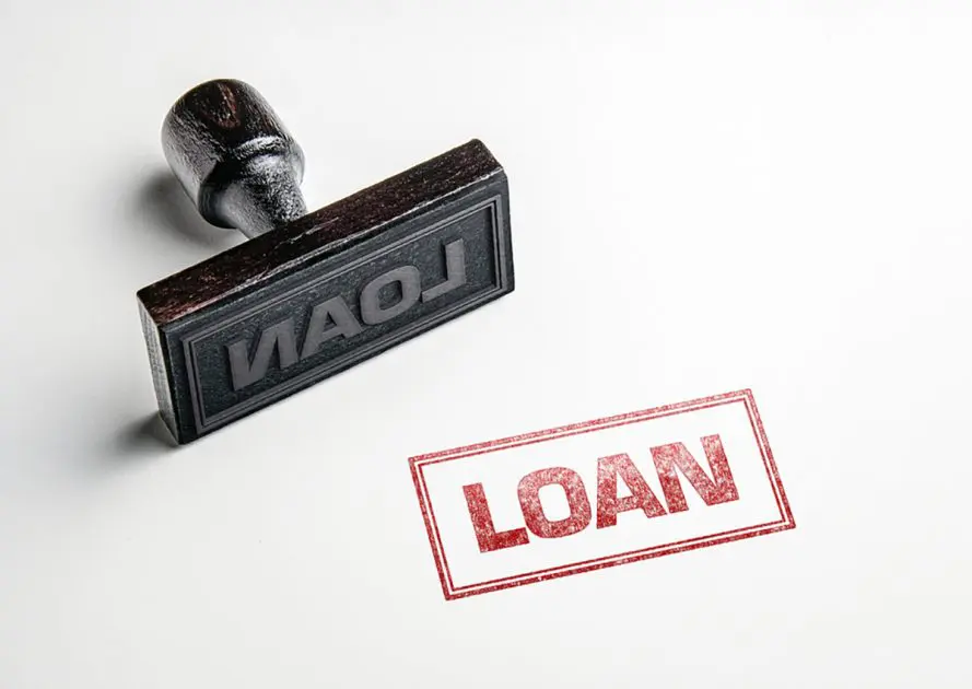 Rubber stamping that says 'Loan'